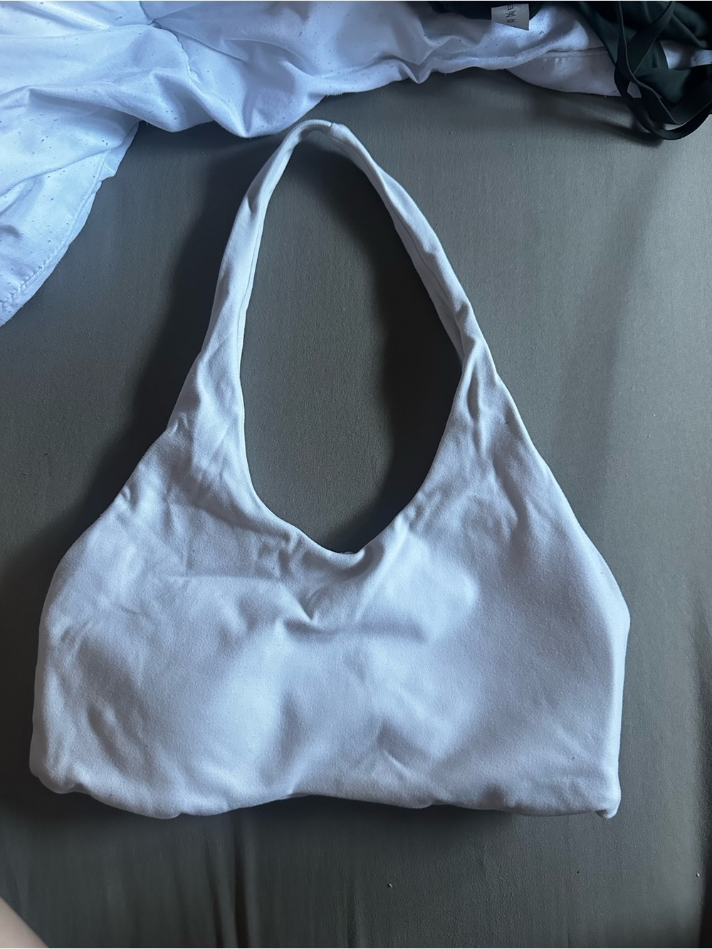 First Health Apparel White Halter Sports Bra
